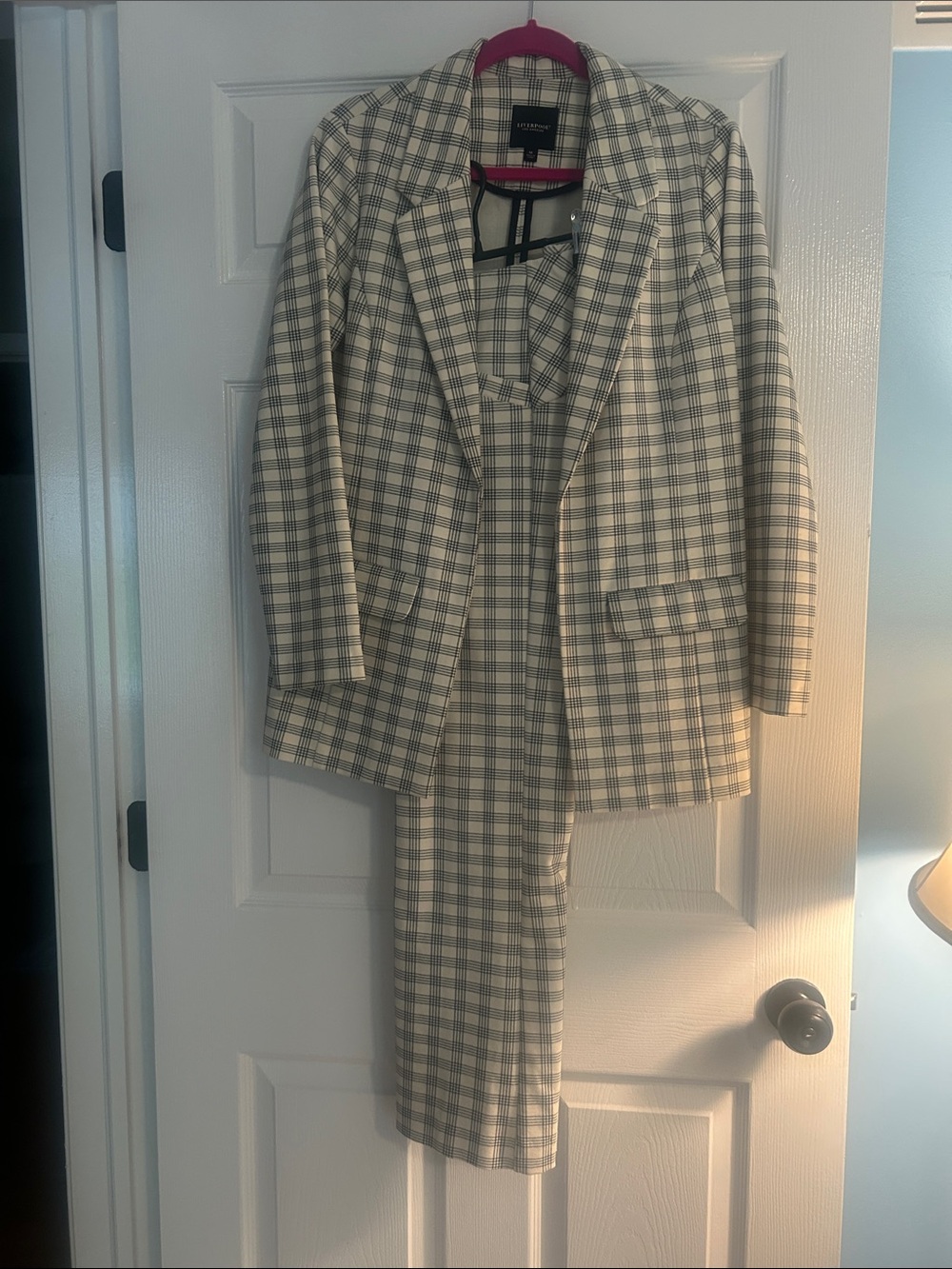 Liverpool black & white Plaid Suit Blazer and Pants